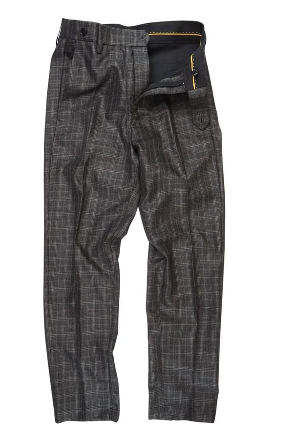CALÇA XADREZ CHUMBO ALFAIATARIA