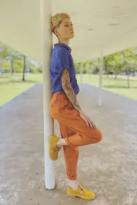 CAMISA DE LINHO MANGA CURTA AZUL NAVY