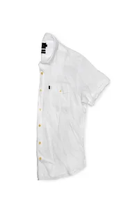CAMISA DE LINHO MANGA CURTA BRANCA