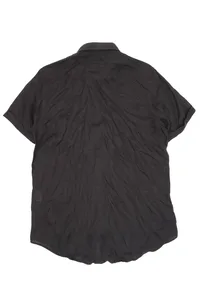 CAMISA DE LINHO MANGA CURTA PRETO
