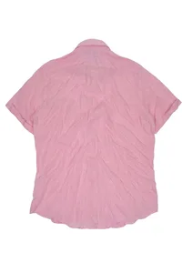 CAMISA DE LINHO MANGA CURTA ROSA PING PONG