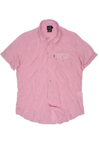 CAMISA DE LINHO MANGA CURTA ROSA PING PONG