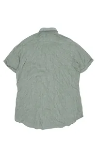CAMISA DE LINHO MANGA CURTA VERDE