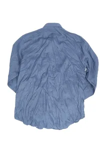 CAMISA EM LINHO AZUL CARBONO ONE POCKET