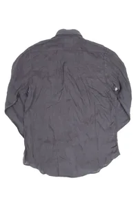 CAMISA EM LINHO MANGA LONGA GRAFITE ONE POCKET