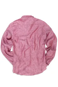 CAMISA EM LINHO MANGA LONGA ROSADO ONE POCKET