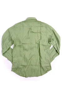 CAMISA EM LINHO MANGA LONGA VERDE AGUA ONE POCKET