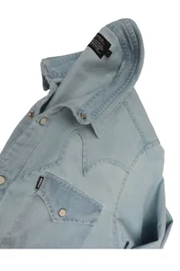 CAMISA JEANS AZUL DELAVÊ WEST
