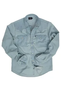 CAMISA JEANS AZUL DELAVÊ WEST