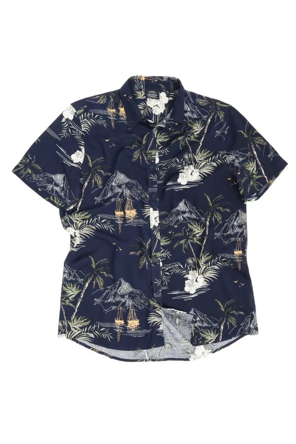 CAMISA MARINHO DE VISCOSE FIJI