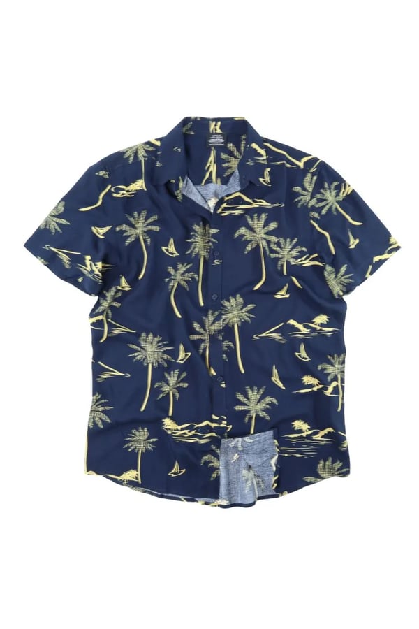 CAMISA MARINHO DE VISCOSE SUMATRA