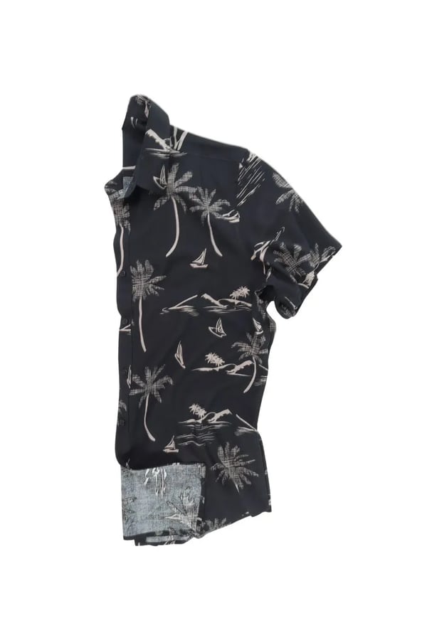 CAMISA PRETA DE VISCOSE SUMATRA