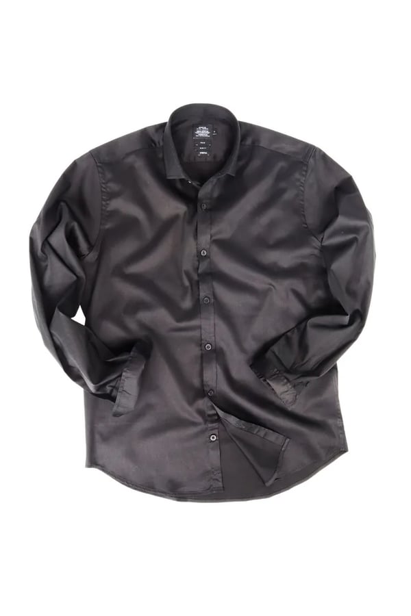CAMISA SOCIAL PRETA TOMMY STRETCH