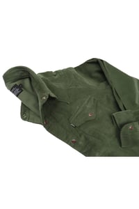 CAMISA VERDE ESCURO DE VELUDO WEST