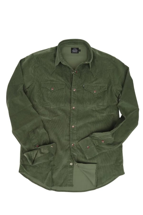 CAMISA VERDE ESCURO DE VELUDO WEST
