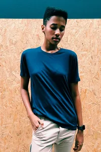 CAMISETA AZUL LISA PIMA PLAN