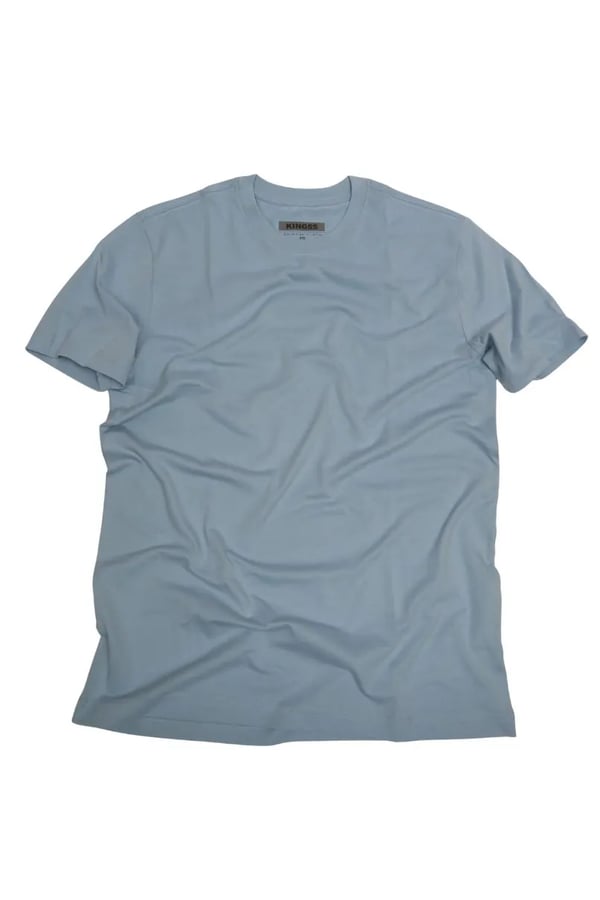 CAMISETA PIMA AZUL BEBÊ LISA
