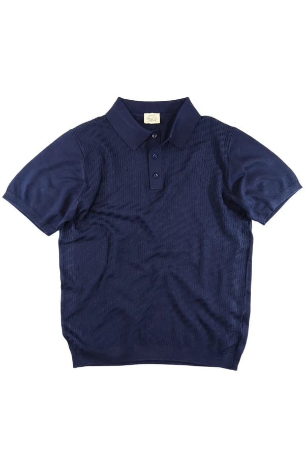CAMISETA POLO TRICOT MARINHO