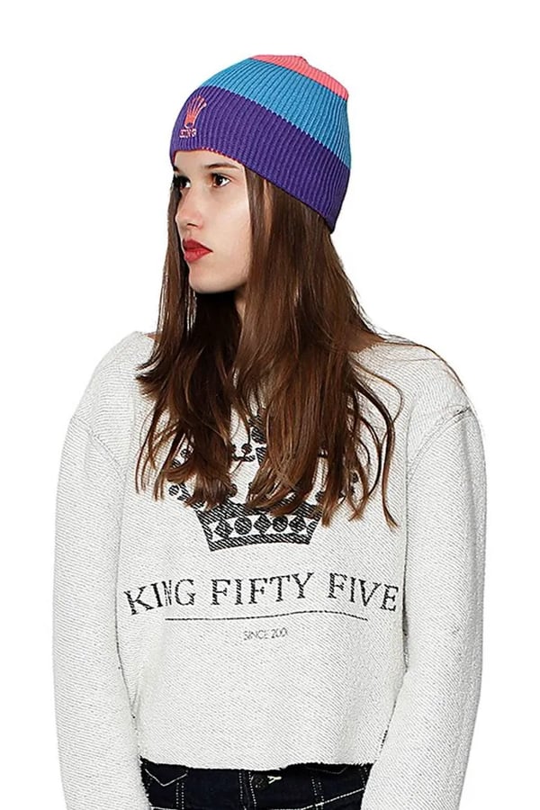 GORRO UNISSEX TRICOLOR PURPLE