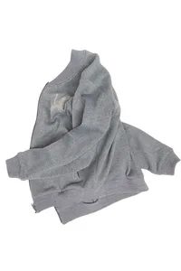 JAQUETA MOLETOM BOMBER GARÇA CINZA