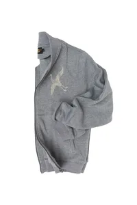 JAQUETA MOLETOM BOMBER GARÇA CINZA