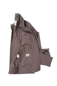 JAQUETA OVERSHIRT DE SARJA GRAFITE