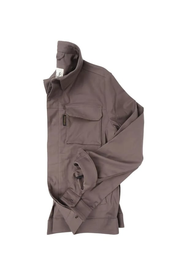 JAQUETA OVERSHIRT DE SARJA GRAFITE