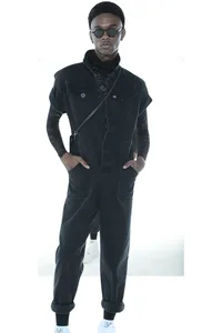 MACACÃO PRETO DENIM COLOR