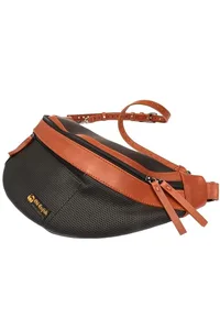 POCHETE VEGANA PRETO COM CASTOR FAKE LEATHER