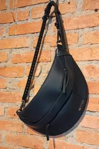 POCHETE VEGANA PRETO FAKE LEATHER