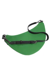 POCHETE VEGANA VERDE COM PRETO EM LONA