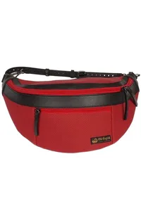 POCHETE VEGANA VERMELHO COM PRETO FAKE LEATHER