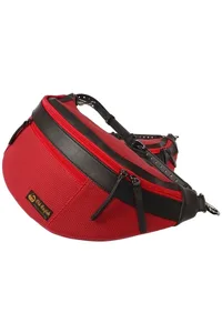 POCHETE VEGANA VERMELHO COM PRETO FAKE LEATHER