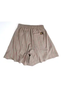 SHORTS EVASÊ VERMELHO XADREZ ALFAIATARIA