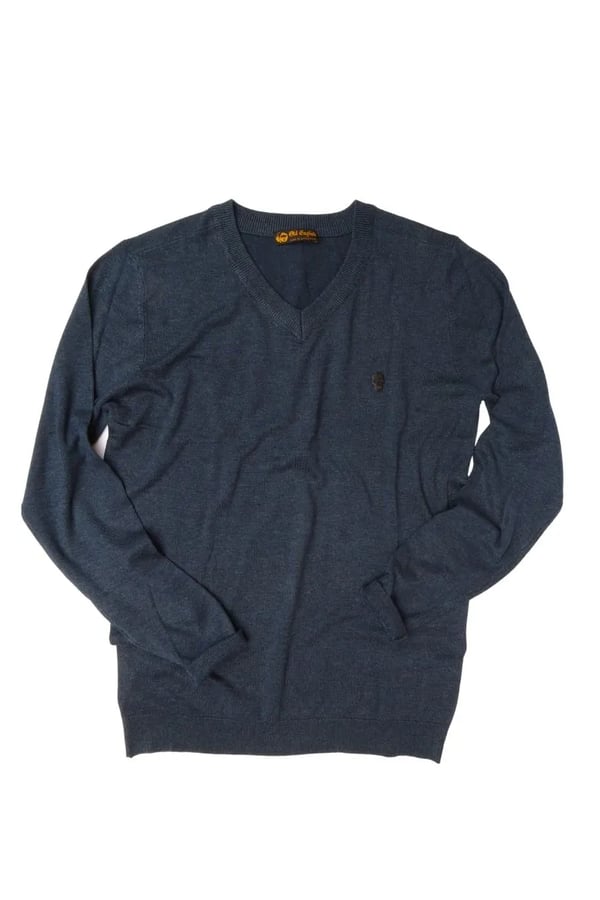 SUÉTER LISO AZUL MARINHO DE VISCOSE