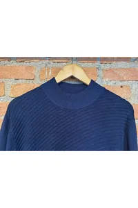 SUETER TRICOT BELT MARINHO