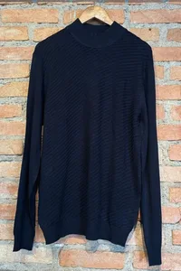 SUETER TRICOT BELT PRETO