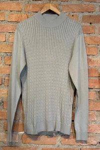 SUETER TRICOT MIL TRANÇAS AREIA