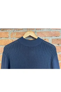 SUETER TRICOT MIL TRANÇAS MARINHO