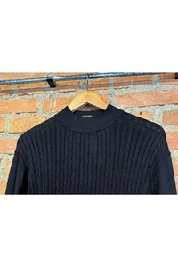 SUETER TRICOT MIL TRANÇAS PRETO