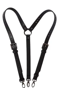 SUSPENSÓRIO FAKE LEATHER PRETO