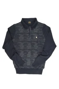 SUETER POLO TRICOT MARINHO