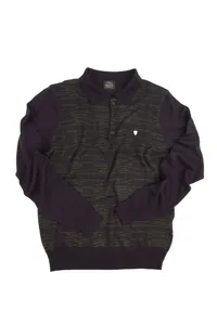 SUETER POLO TRICOT PRETO