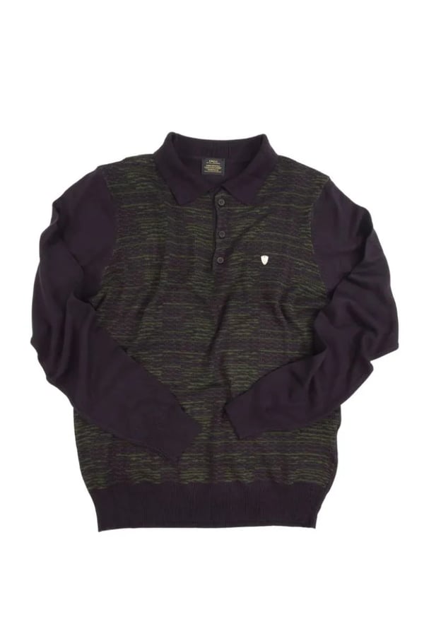 SUETER POLO TRICOT PRETO