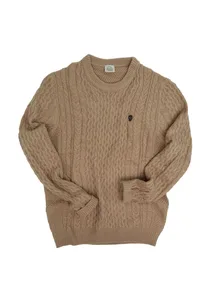 SUETER TRICOT TRANÇA KAKI